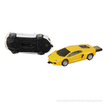 Plastic Car-shaped USB Flash Drives, 64MB-128GB, Free Printing, Custom Package,Grade A